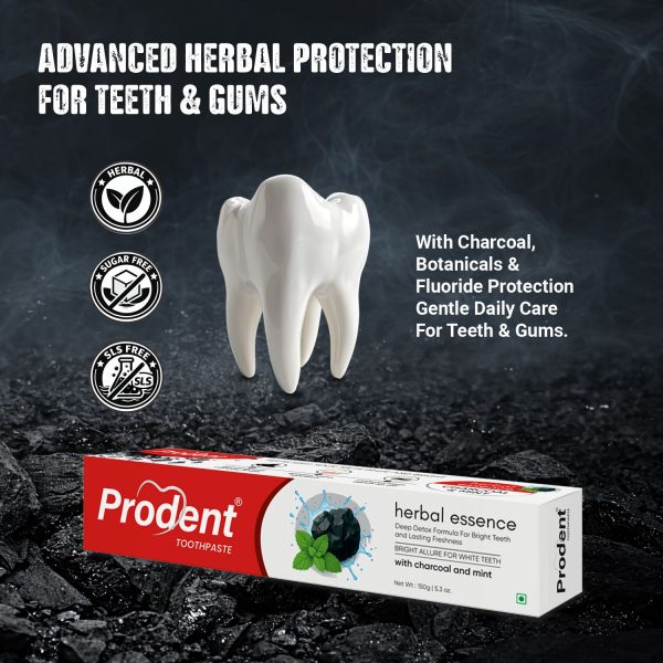 Natural charcoal teeth whitening toothpaste for daily use in India