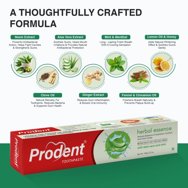 Prodent Aloe Fresh Toothpaste for sensitive teeth and gum protection