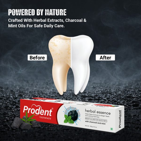 Bamboo charcoal toothpaste by Prodent for bright smile