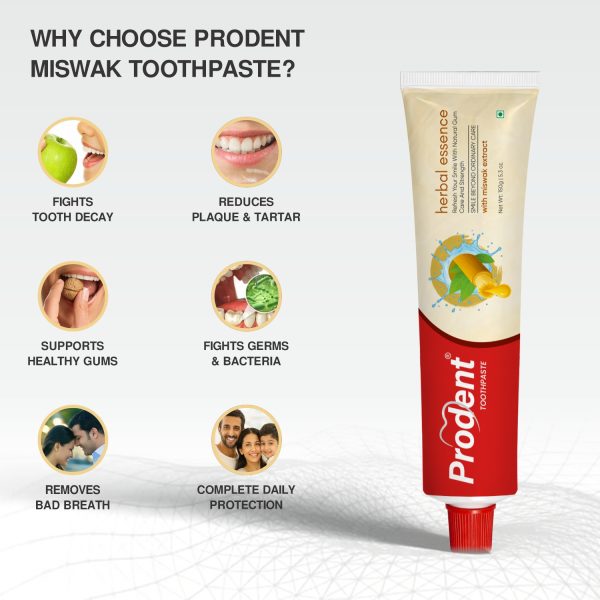 Miswak Extract Toothpaste for cavity protection and gum care by Prodent